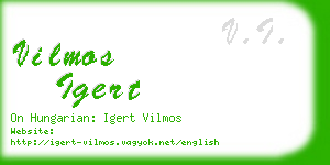 vilmos igert business card
